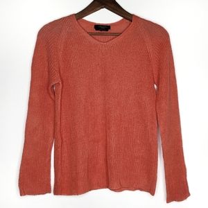 MaxMara | WEEKEND Linen Crochet Knit Sweater Coral Small
